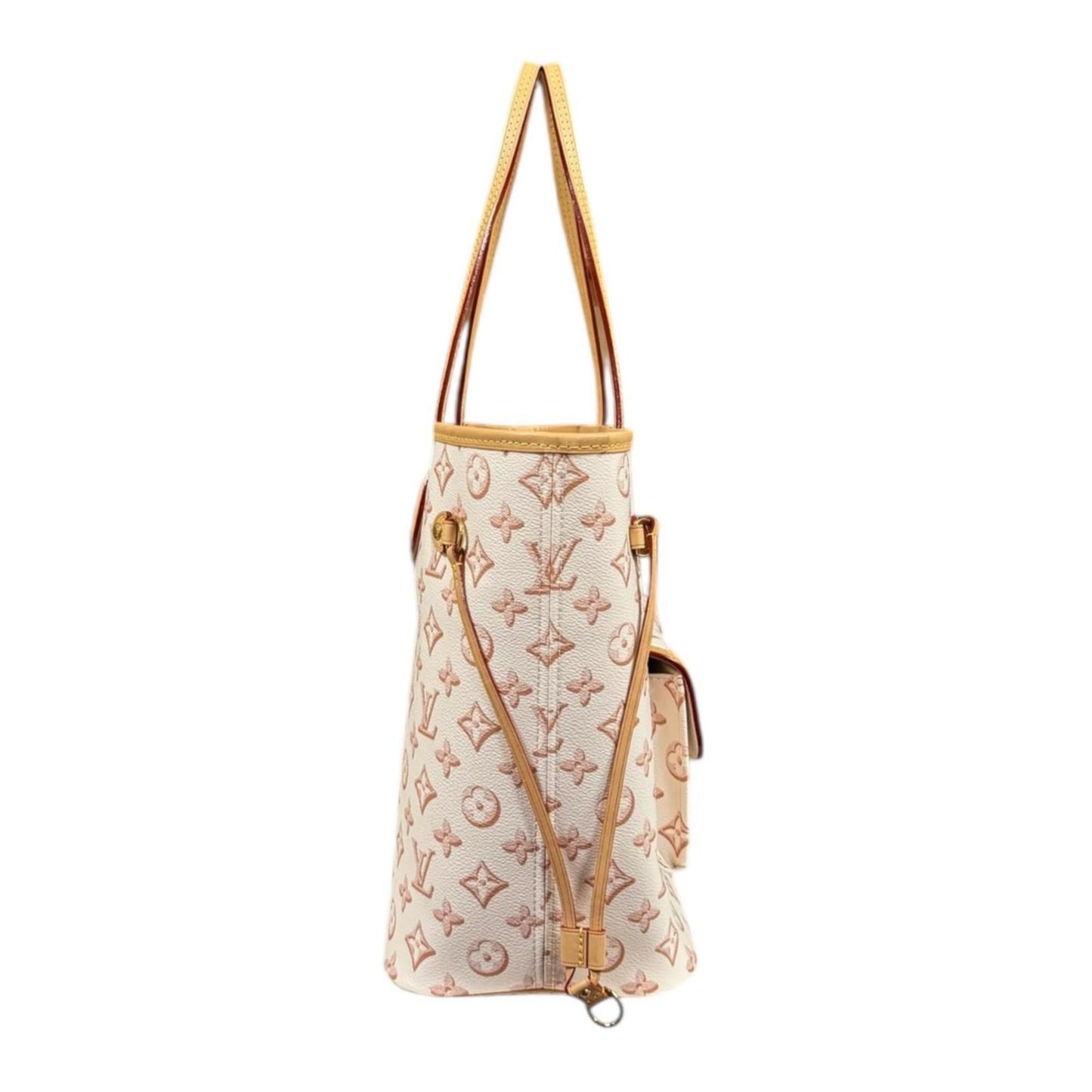Pre-owned Louis Vuitton Neverfull MM Monogram Fall for You Tote Bag, PVCM20921, Beige, Women's