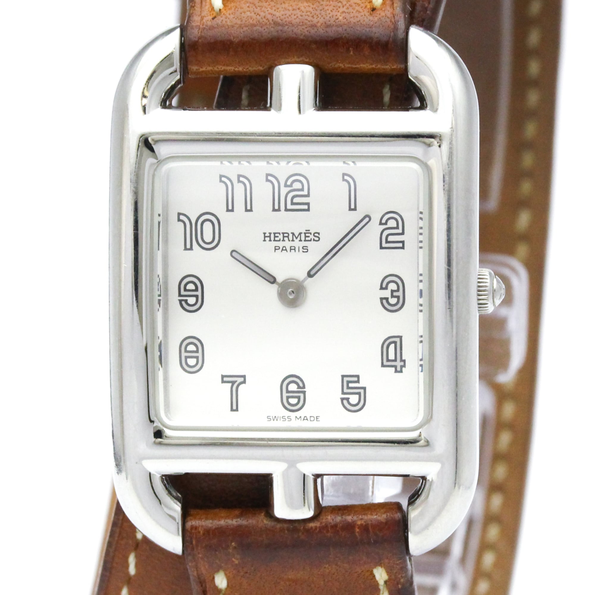 HERMES Capecod Double Tour Quartz Ladies Watch CC1.210 Polished — Very Good