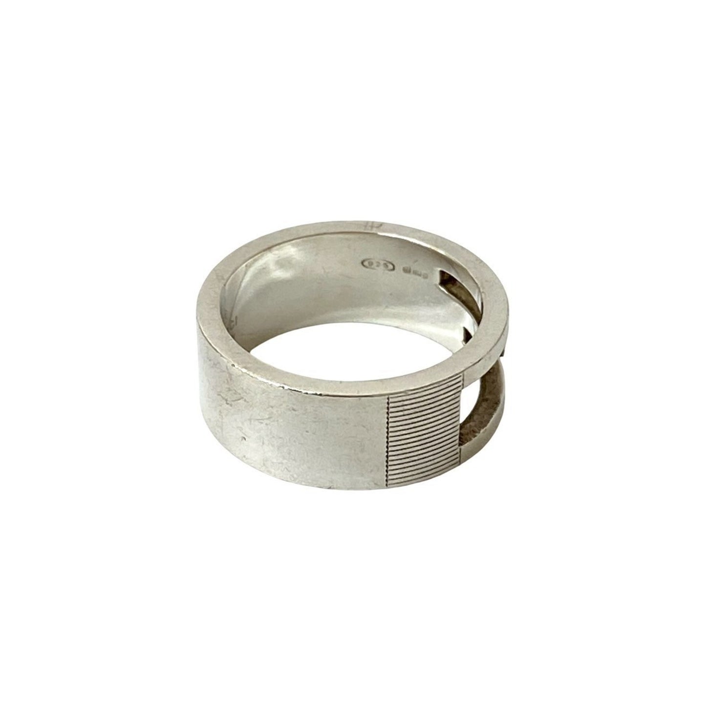 GUCCI Square G Ring, 925 Sterling Silver, Accessory for Men and Women, 102-1