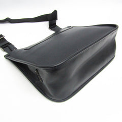 Prada 2VH047 Men's Leather Messenger Bag,Shoulder Bag Black,Dark Navy — Like New