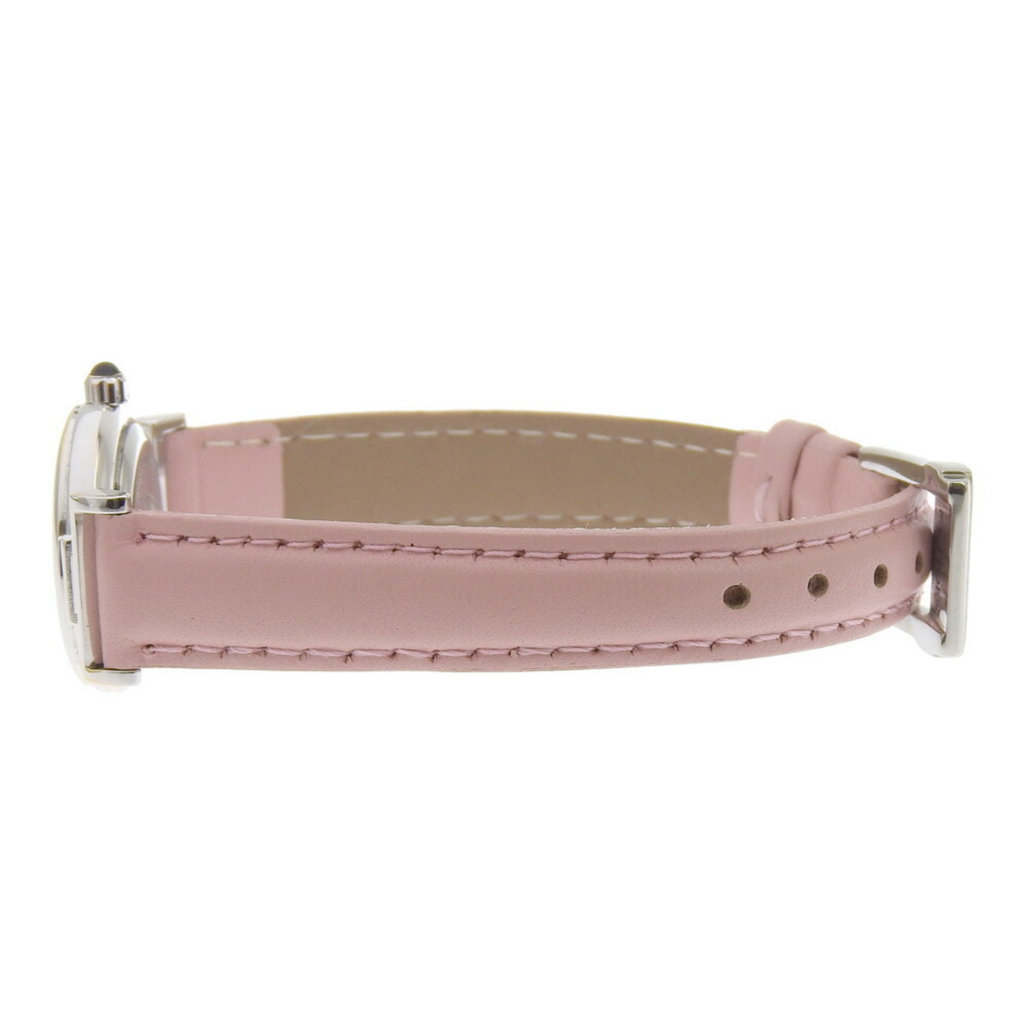 FENDI Watch 320L Stainless Steel x Embossed Leather Quartz Analog Display White Shell Dial Women's — Good