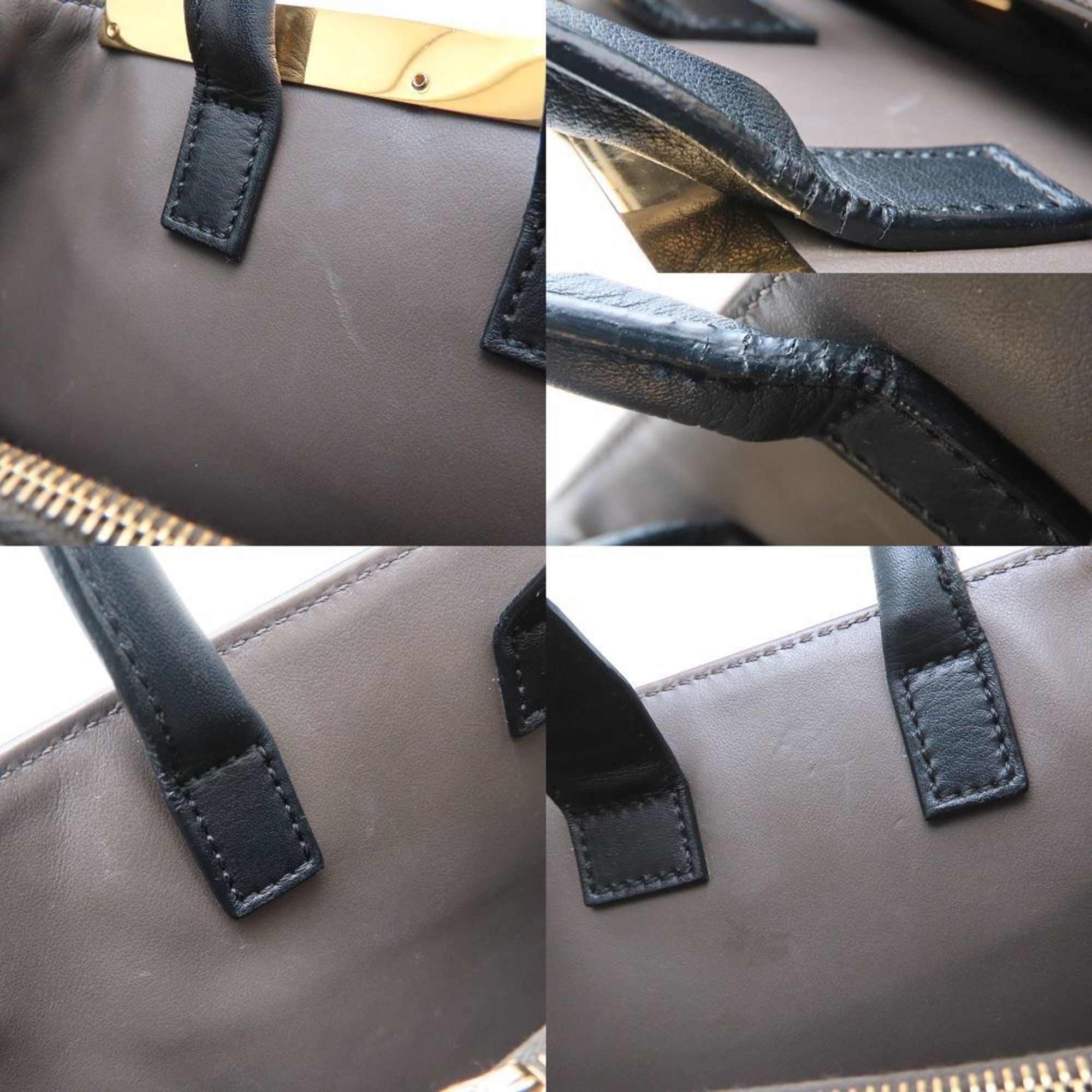 FENDI 8BH253 2-Way Handbag Leather Black Women's 352925