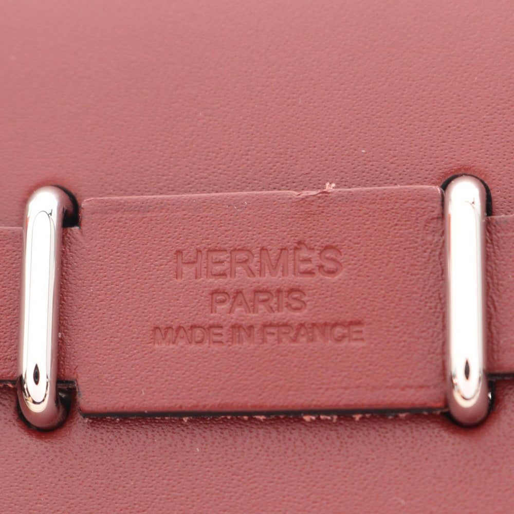 Hermes Herbag Zip Mini Ecru Rouge H Shoulder Bag Handbag Canvas Leather Vache Hunter Toile Women's Ivory/Bordeaux — New - Store Return