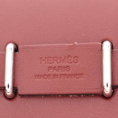 Hermes Herbag Zip Mini Ecru Rouge H Shoulder Bag Handbag Canvas Leather Vache Hunter Toile Women's Ivory/Bordeaux — New - Store Return