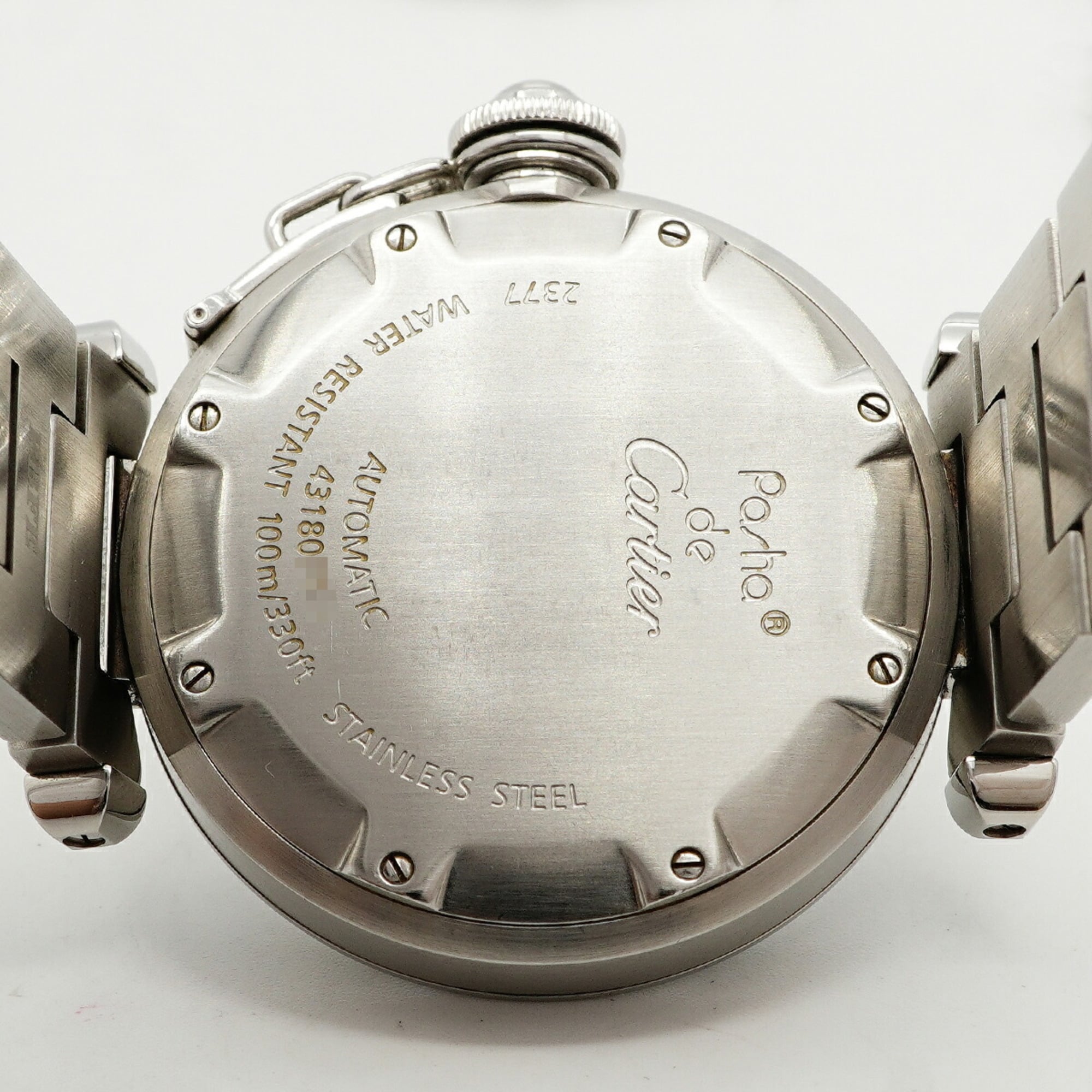 Cartier Pasha C Meridian GMT W31029M7 Silver Dial Watch (Boys' Size) — Good