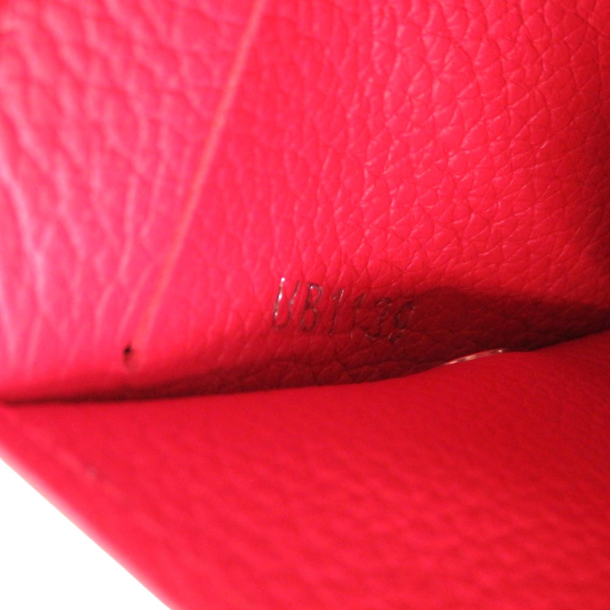 Like new Louis Vuitton Portefeuille Rock Mini M67860 Leather Red Tri-fold Wallet LV 1671 LOUIS VUITTON