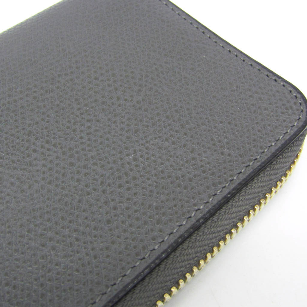 Valextra Multi-case Key Ring Men,Women Leather Coin Purse/coin Case Gray