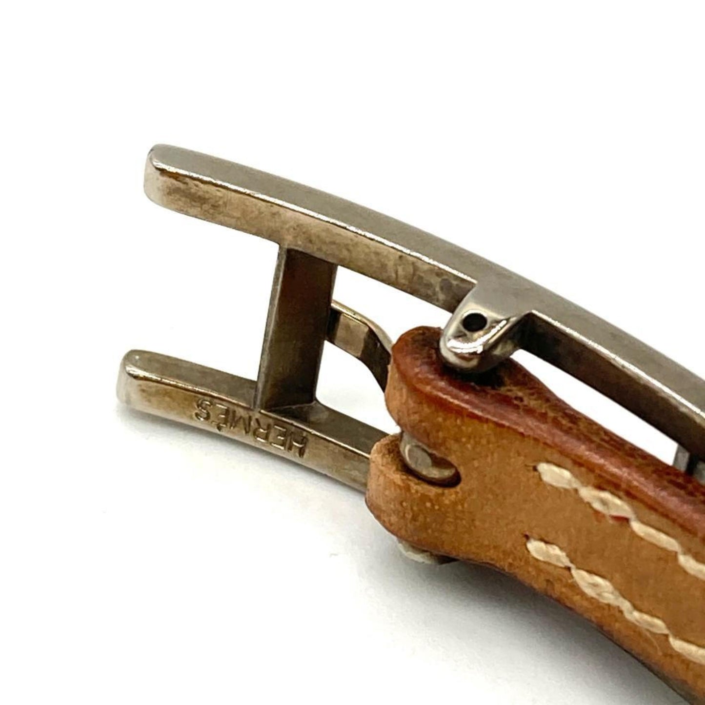 HERMES Bracelet Leather Brown