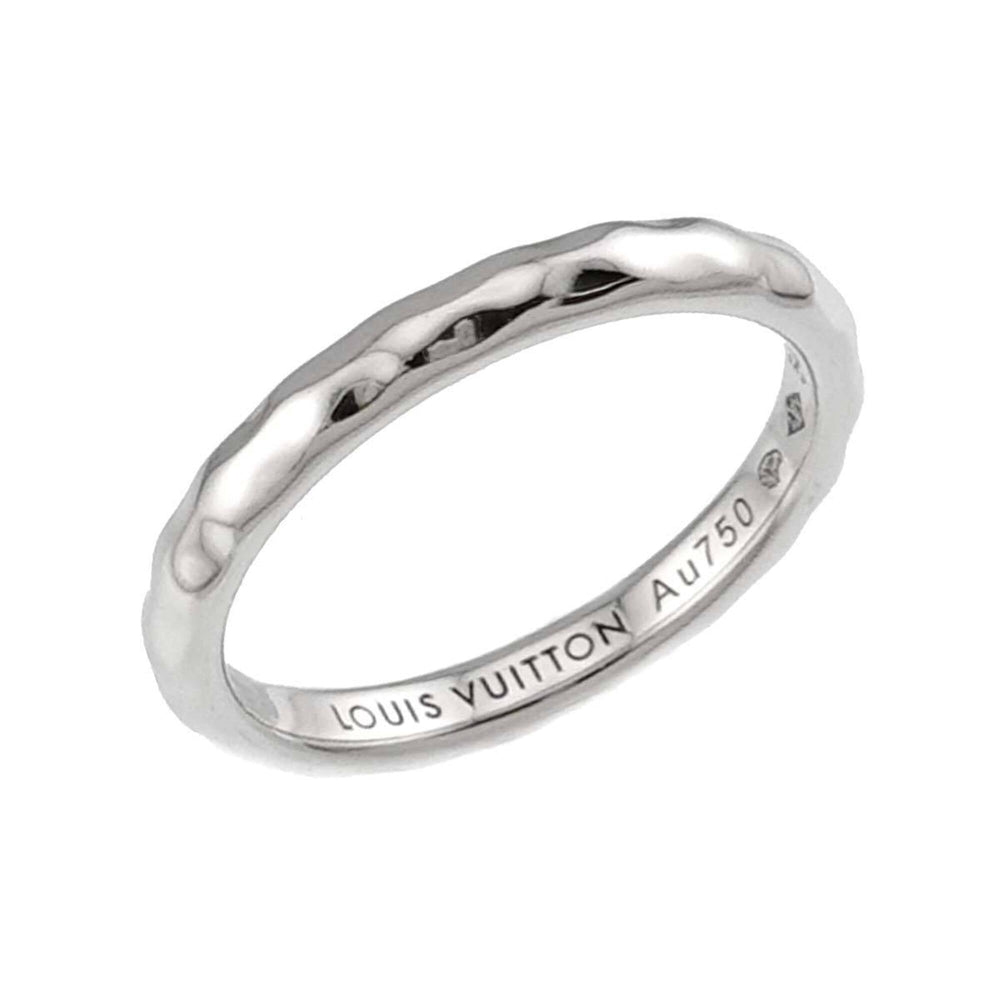 Louis Vuitton Alliance Monogram Infini #54 Ring, 18K White Gold (750) — Like New