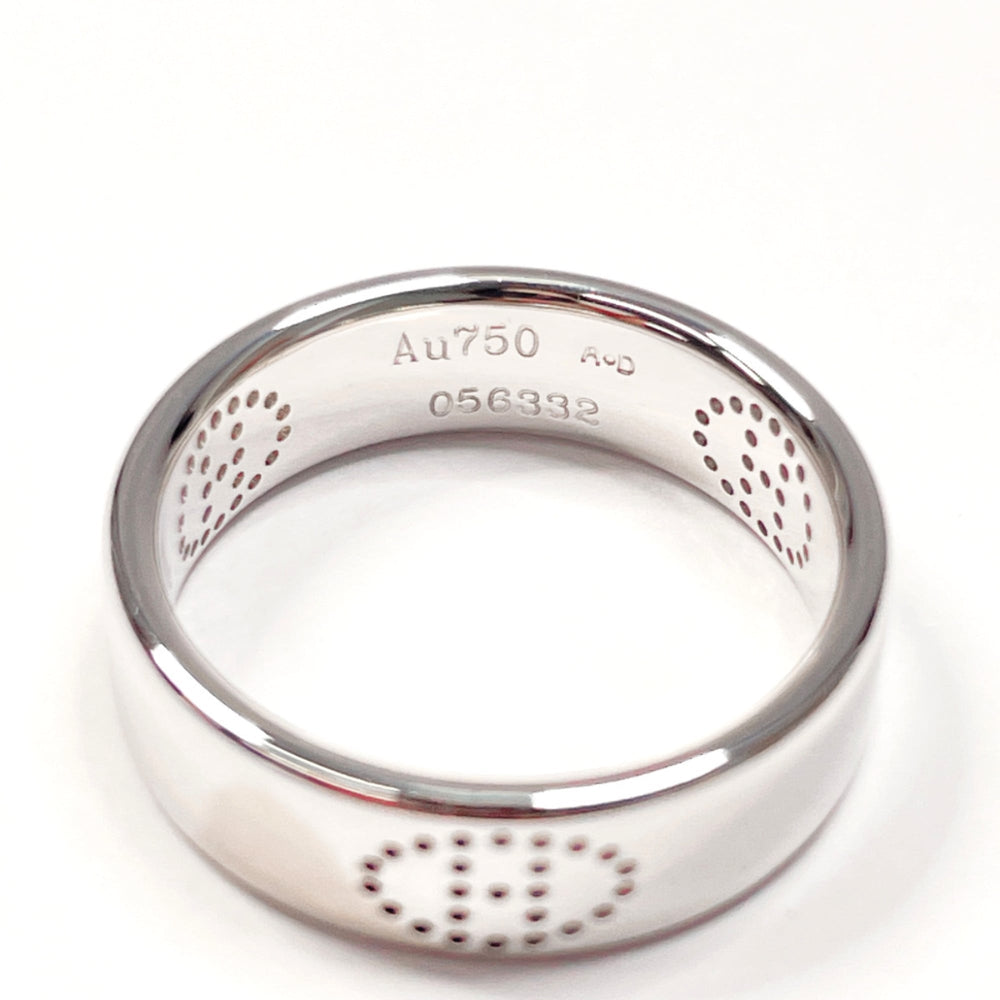 HERMES Eclipse Ruban Ring, 18K White Gold, 10.5cm Silver, Women's — Like New