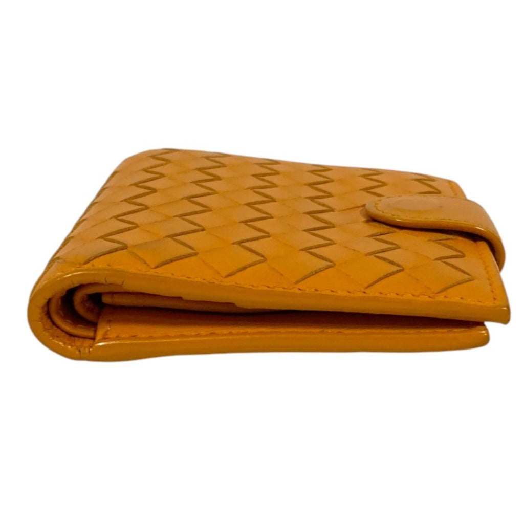 BOTTEGA VENETA Bottega Veneta Intrecciato Compact Wallet, Bi-fold Orange, Women's