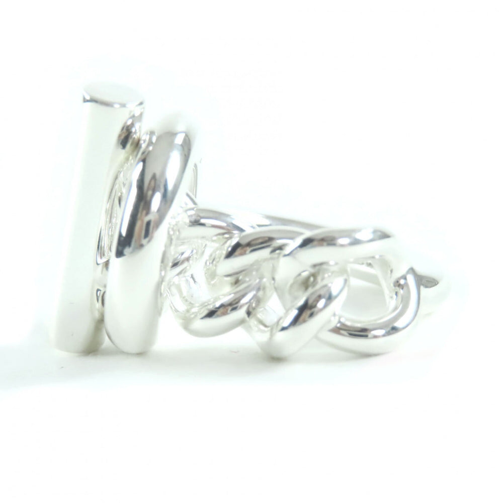 HERMES Croisette Ring, AG925, 2023 model, Silver, Size 49 (equivalent to Japanese size), Made in Italy, Weight: 15.7g — Like New