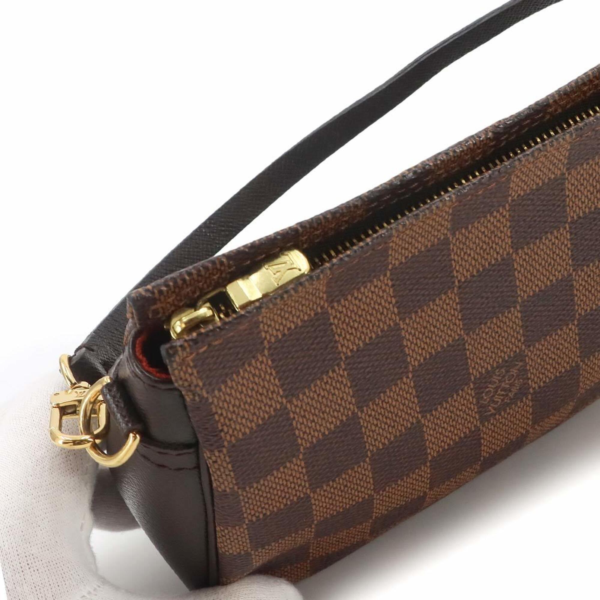 Louis Vuitton Damier Trouse Makeup Handbag Pouch Ebene N51982 Bag — Like New