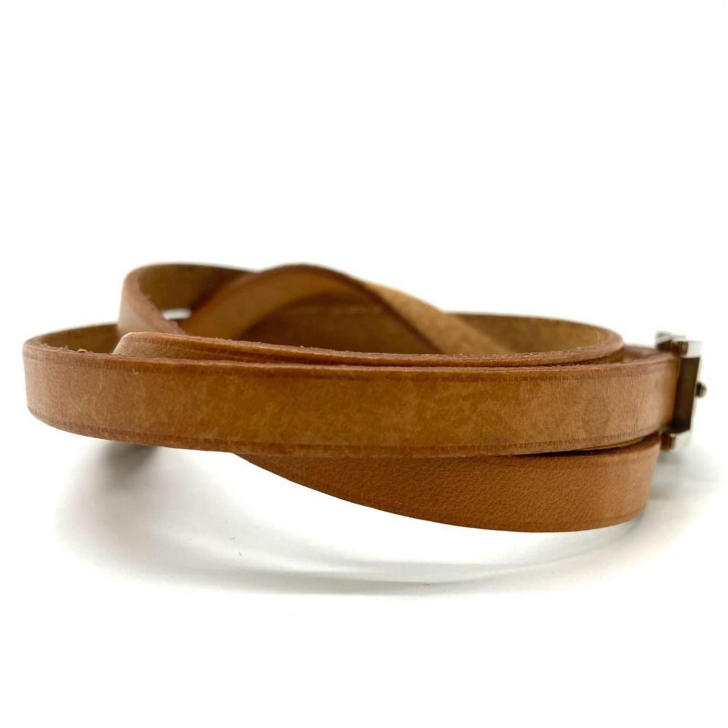 HERMES Bracelet Leather Brown