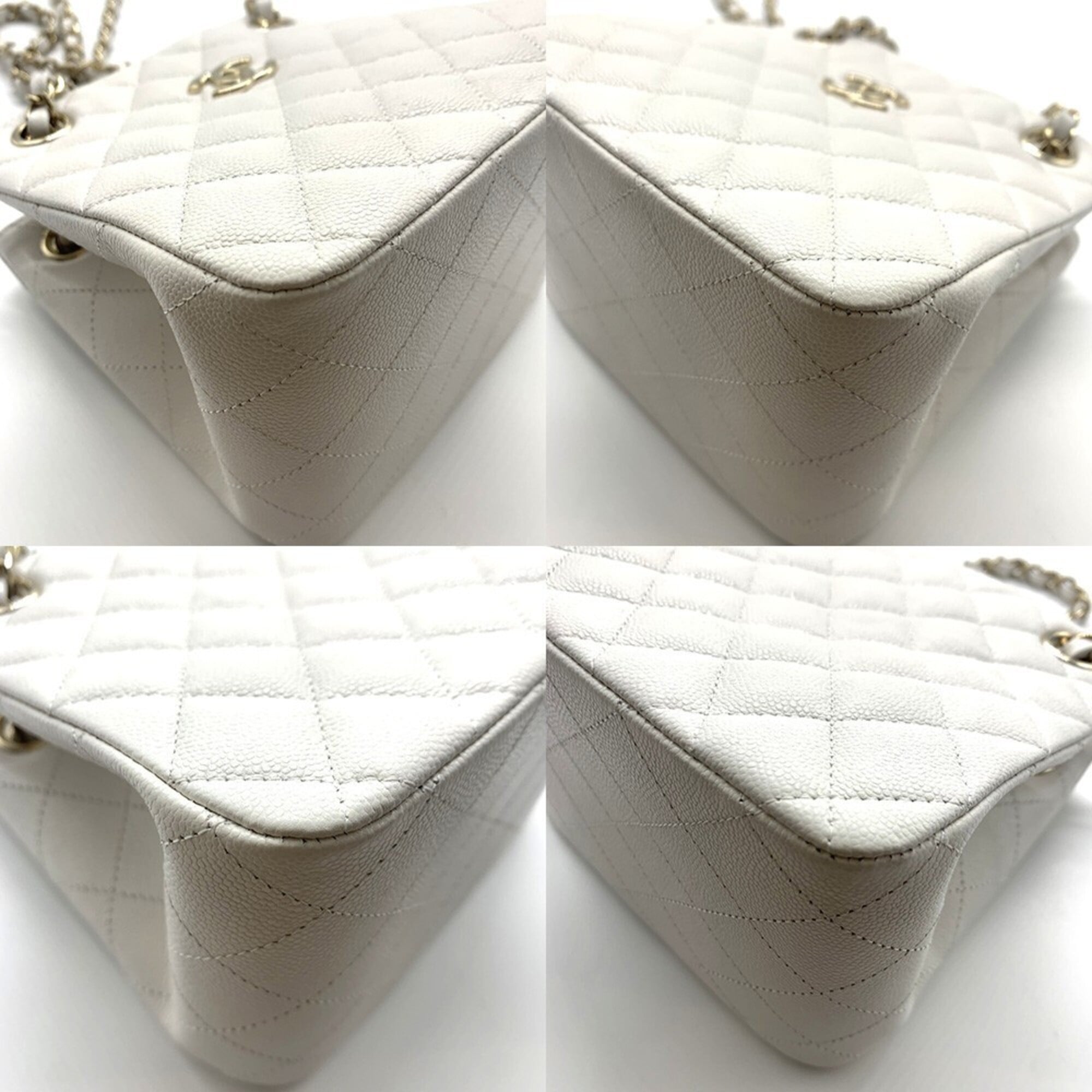 Chanel Matelassé Mini Bucket Chain Shoulder Bag, White, Women's, AS3176 — New - Store Return