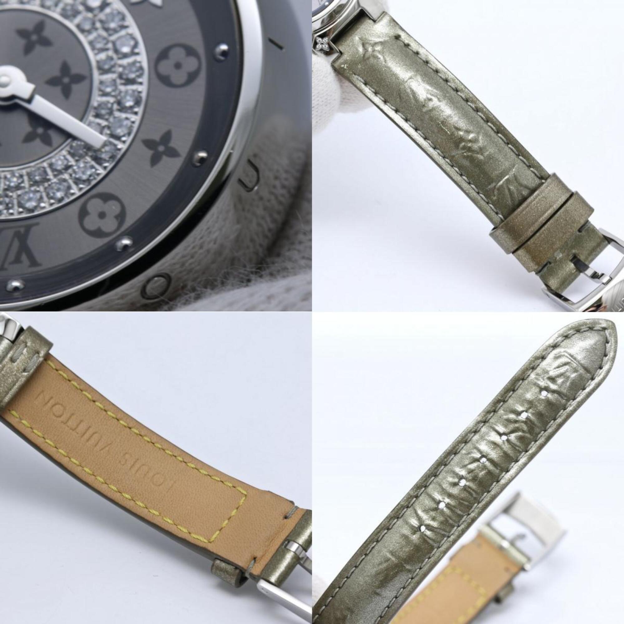 LOUIS VUITTON Tambour Disc PM Diamond Q12MU0 Women's Watch 40564 — Very Good