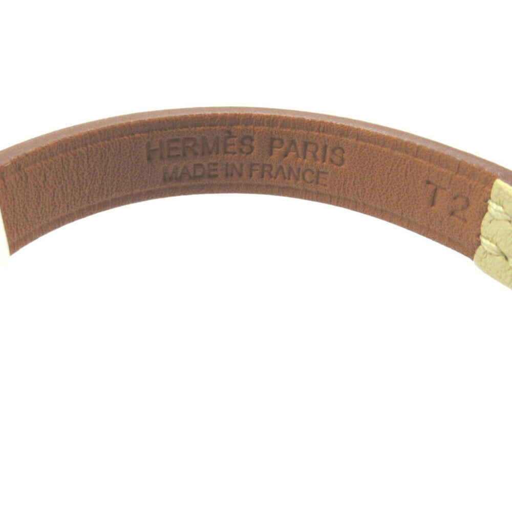 Hermes Rival Bracelet Swift Leather Jaune Poussin B Stamp (Made in 2023) 0727HERMES — Like New