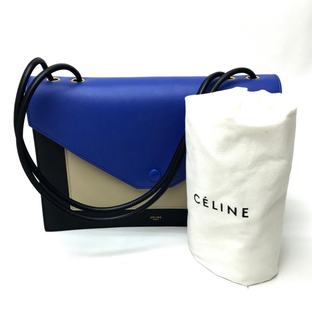 CELINE Spring /Summer 2015 Tricolor 2way Shoulder Bag Shoulder Bag Clutch bag blue Black blue — Like New