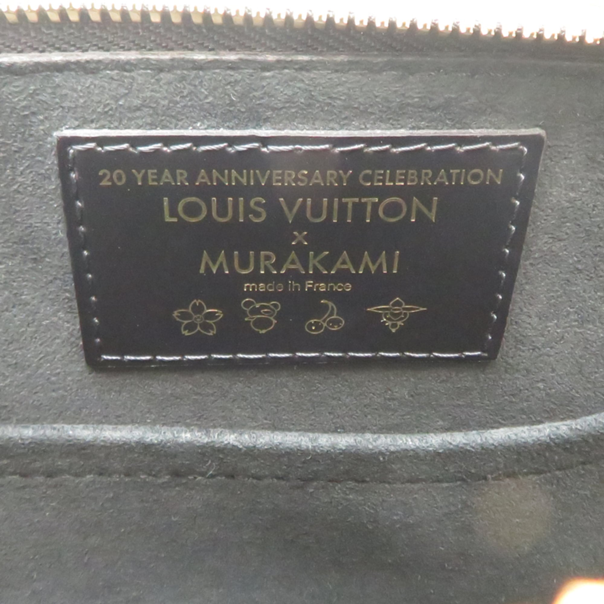 Louis Vuitton Alma BB Takashi Murakami Collaboration Women's Handbag M13670 Epi Noir (Black) — Like New