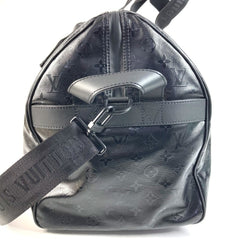 LOUIS VUITTON M23786 LV SKI Monogram Storm Keepall 55 Travel Bag, 2-Way Shoulder Bag/Boston Leather, Men's/Women's, Black, Like New — Like New