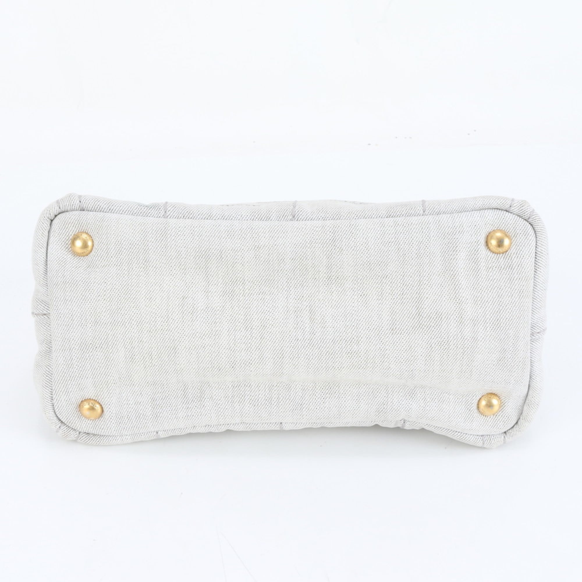 Prada Canapa denim handbag tote bag grey for women