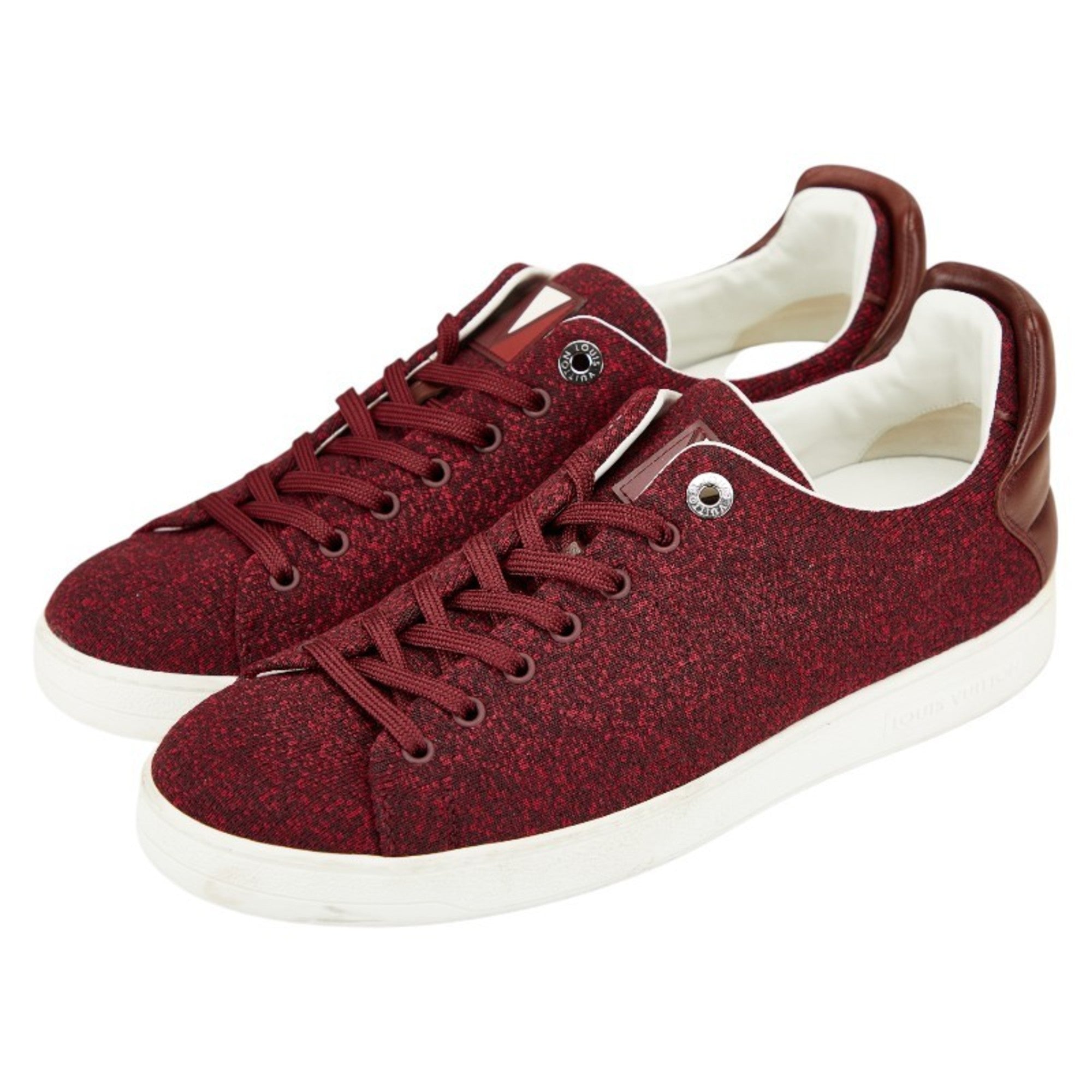 Louis Vuitton low-top sneakers, size 6 1 2, red canvas and leather, women's LOUIS VUITTON