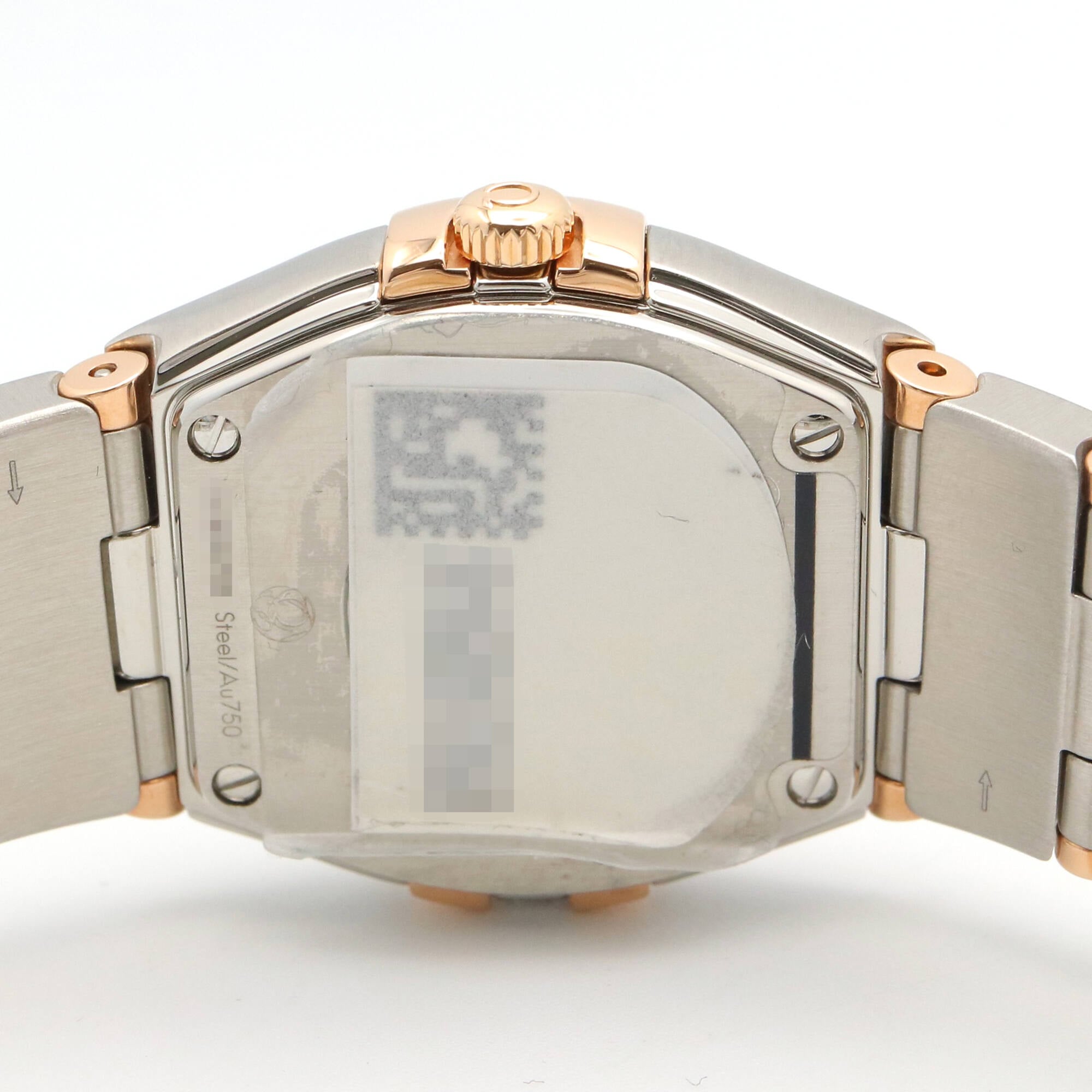 Omega Constellation Star Blue Diamond Bezel Watch, 18K Pink Gold (PG) Stainless Steel, Diamond, Ladies', White/White Mother-of-Pearl, 123.25.24.60.05.002 — Very Good