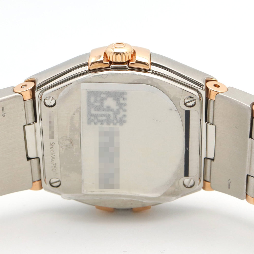 Omega Constellation Star Blue Diamond Bezel Watch, 18K Pink Gold (PG) Stainless Steel, Diamond, Ladies', White/White Mother-of-Pearl, 123.25.24.60.05.002 — Very Good