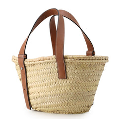 Loewe handbag, basket bag, small, raffia leather, 327.02.S93, LOEWE — Like New