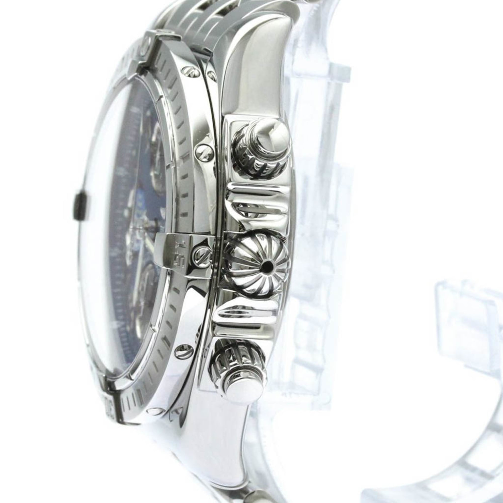 BREITLING Chronomat Evolution Blue Impulse Mens Watch A13356 Polished — Very Good