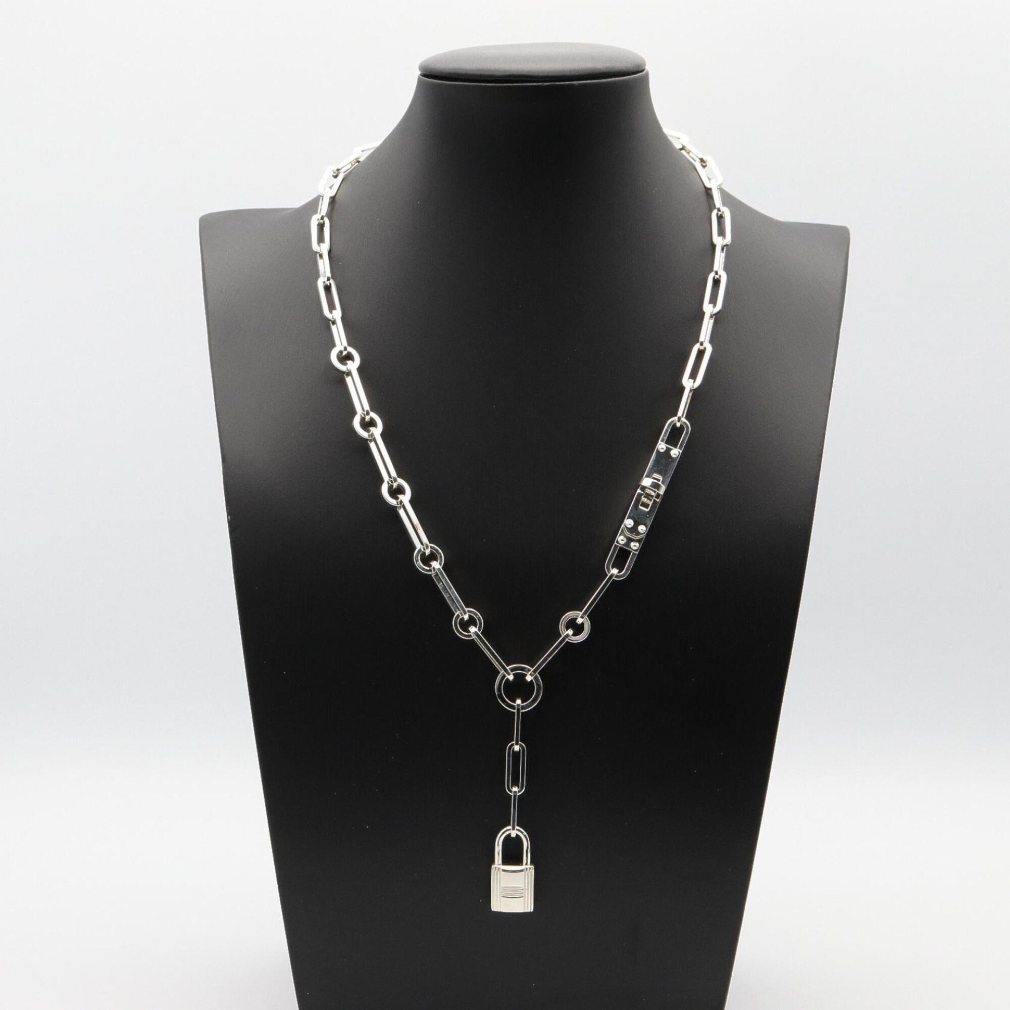 Hermes Kelly Chaine Necklace, Sterling Silver 925, Tone, Jewelry for Men and Women — Like New