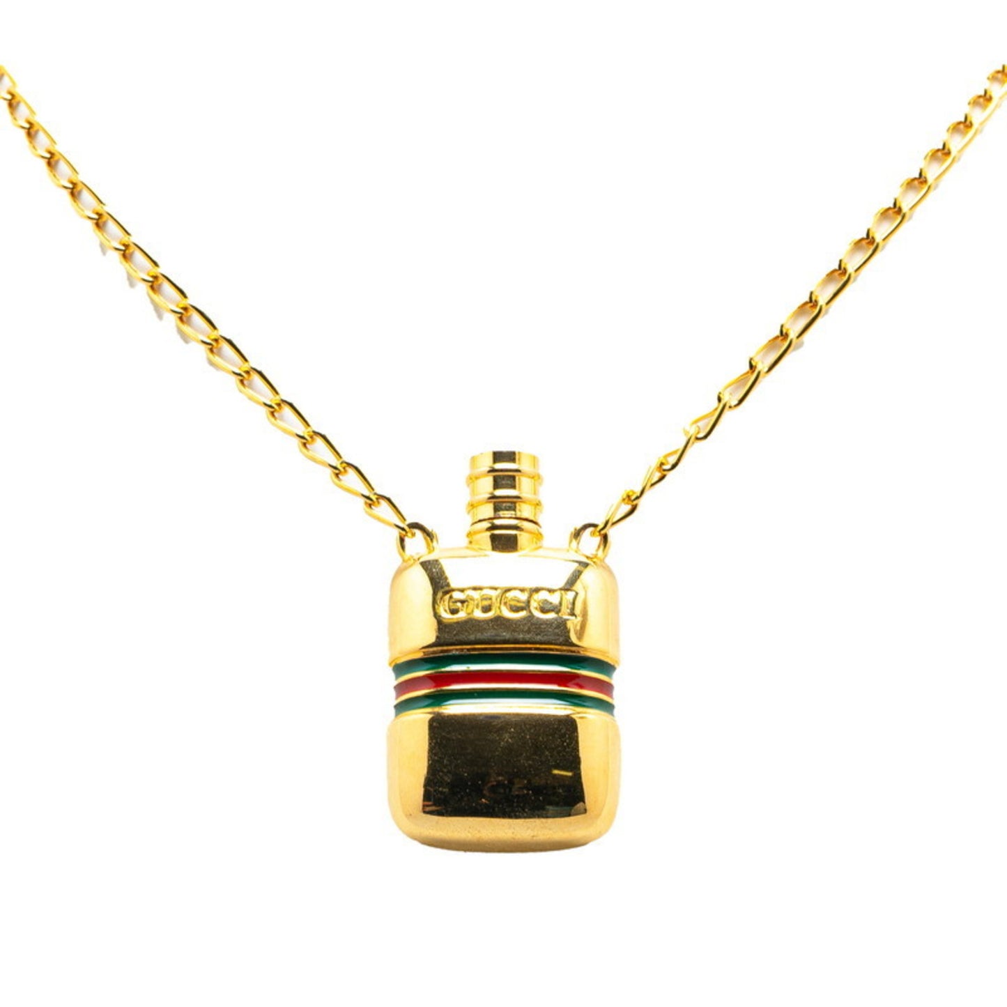Gucci Perfume Bottle Sherry Line Long Necklace in Gold and Multicolor Plated for Women