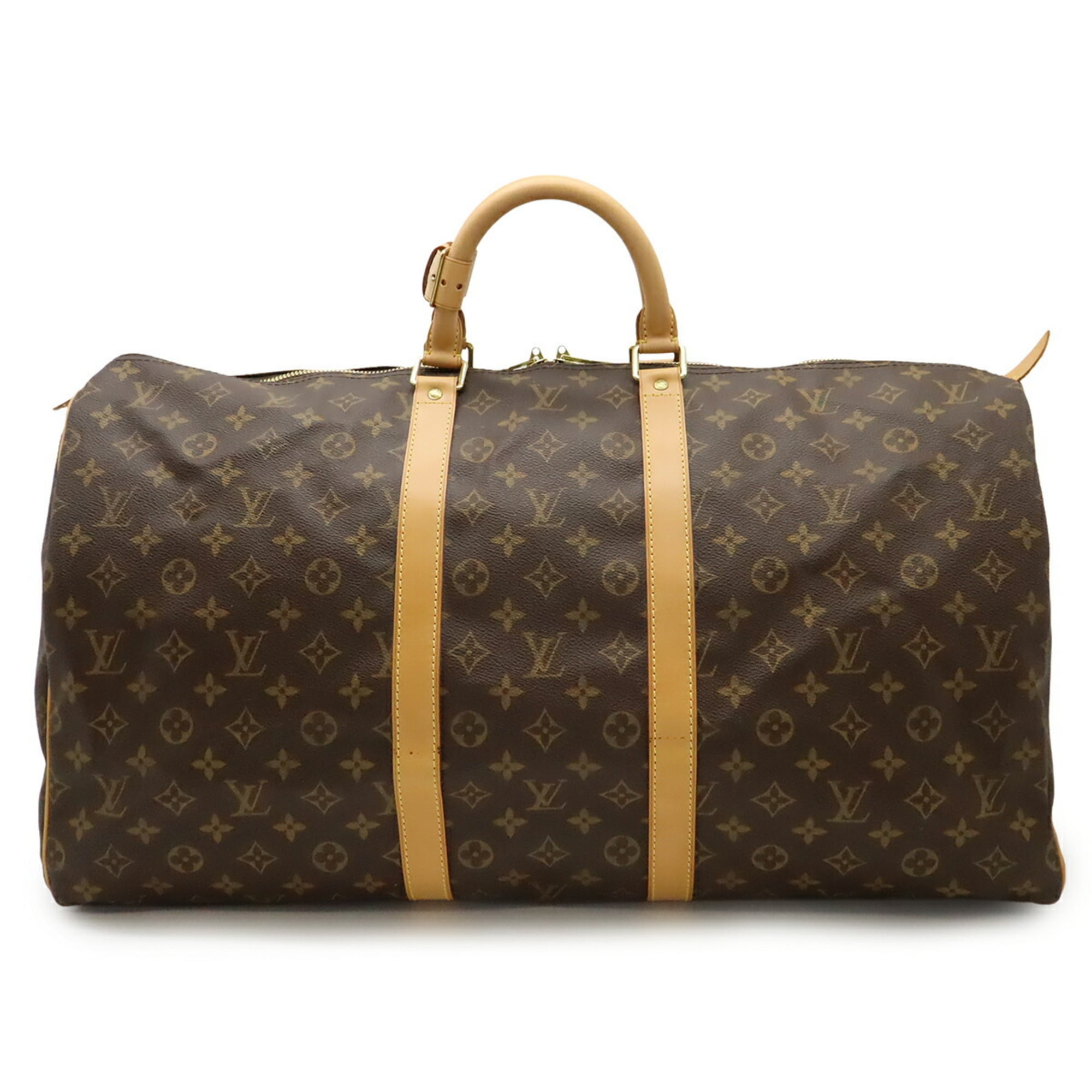 LOUIS VUITTON Monogram Keepall 55 Boston Bag, Handbag, Travel M41424