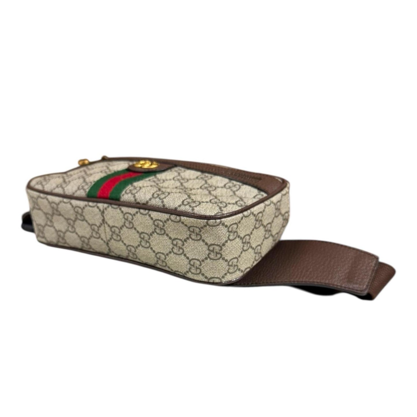 Gucci GG belt bag, Ophidia body Supreme canvas 574796, beige, unisex.