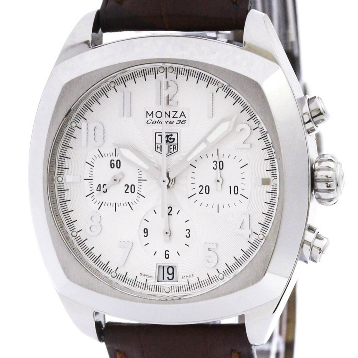 TAG HEUER Monza Calibre 36 Steel Automatic Mens Watch CR5111 Polished — Very Good