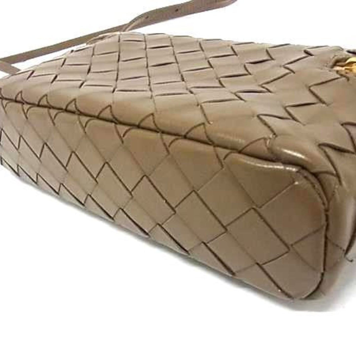 BOTTEGA VENETA Vanity Case for Bottega Veneta Van 789109 in Limestone Leather with Intrecciato Pattern Men and Women