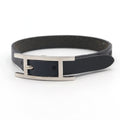 Hermès Api III Bracelet, Black Leather, G Stamp, Manufactured in 2003, Bangle, Women's/Men's, HERMES
