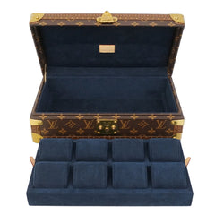 Louis Vuitton Monogram Watch Case, Coffret 8 Montres, Brown/Navy, Men's/Women's, P3276007 — Good