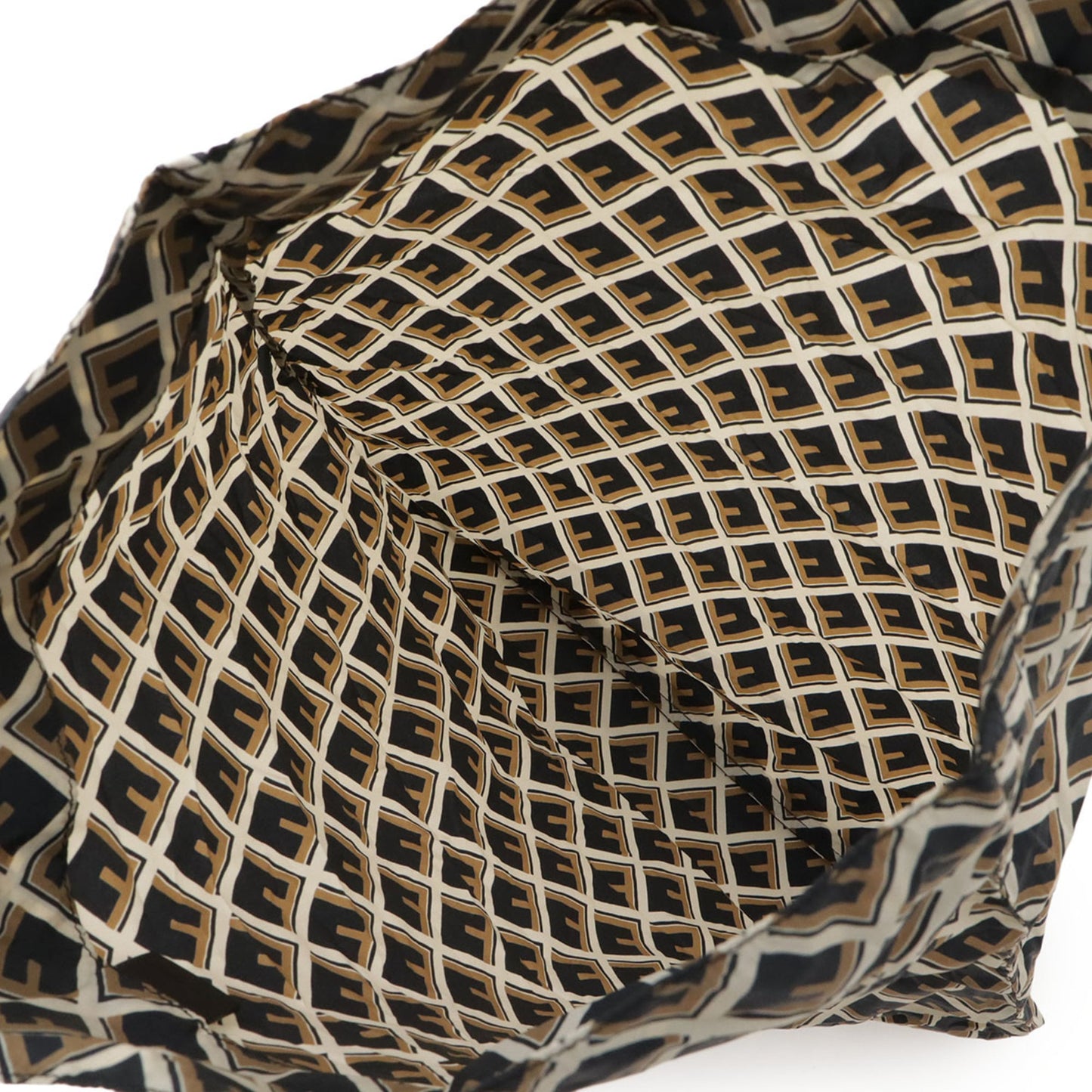 FENDI FF Eco Bag, Tote Pocketable, Bag Charm, Coin Case, Nylon, Leather, Black, Red, Brown, 7AR721