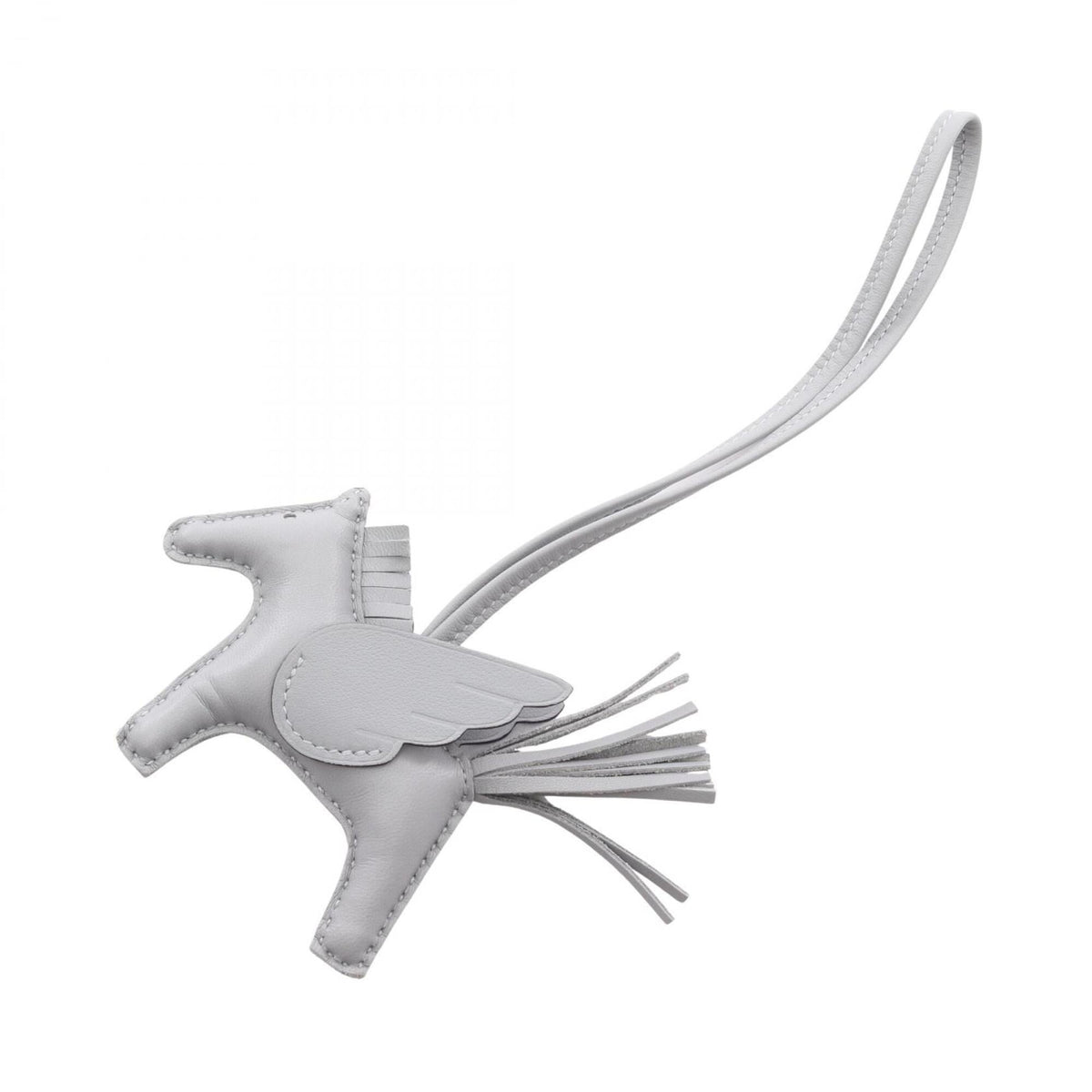 Hermes Rodeo Pegasus PM Gris Pantin Charm Accessory, Agneau Milo Veau Swift Leather, Women's, Gray — New - Store Return