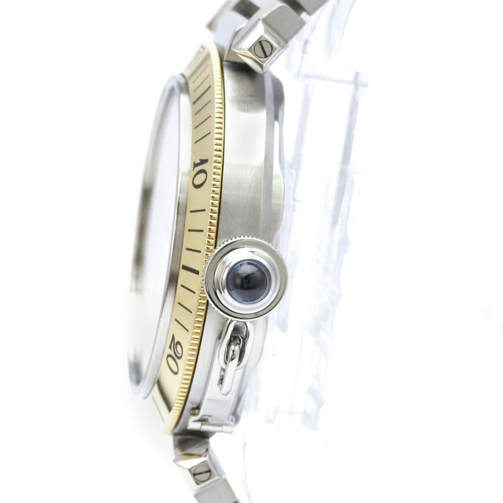 CARTIER Pasha 38 Power Reserve 18K Gold Steel Watch W31012H3 Polished — Very Good