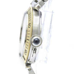 CARTIER Pasha 38 Power Reserve 18K Gold Steel Watch W31012H3 Polished — Very Good