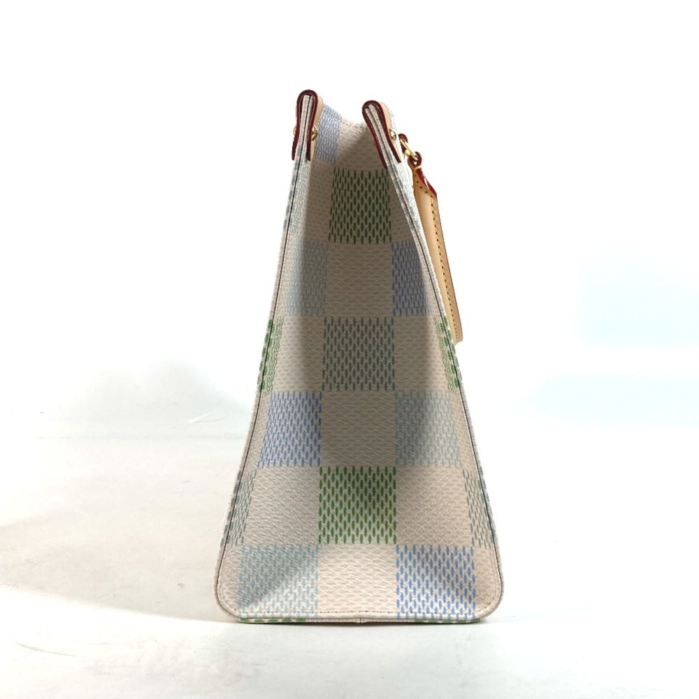 LOUIS VUITTON N40518 Pastel Damier On the Go MM Tote Bag Shoulder Handbag Canvas Women's Pistachio White OT-240704-3 — New - Store Return