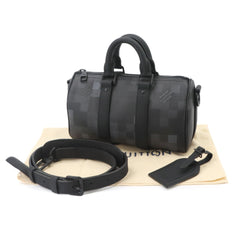 Louis Vuitton Keepall Bandouliere 25 Damouflage Black 2-way Hand/Shoulder Handbag Noir M14919 RFID — New - Store Return
