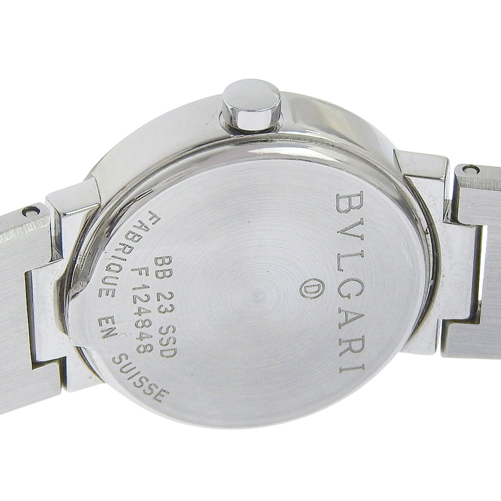 BVLGARI Watch BB23SS Stainless Steel Quartz Analog Display Black Dial Women's — Very Good