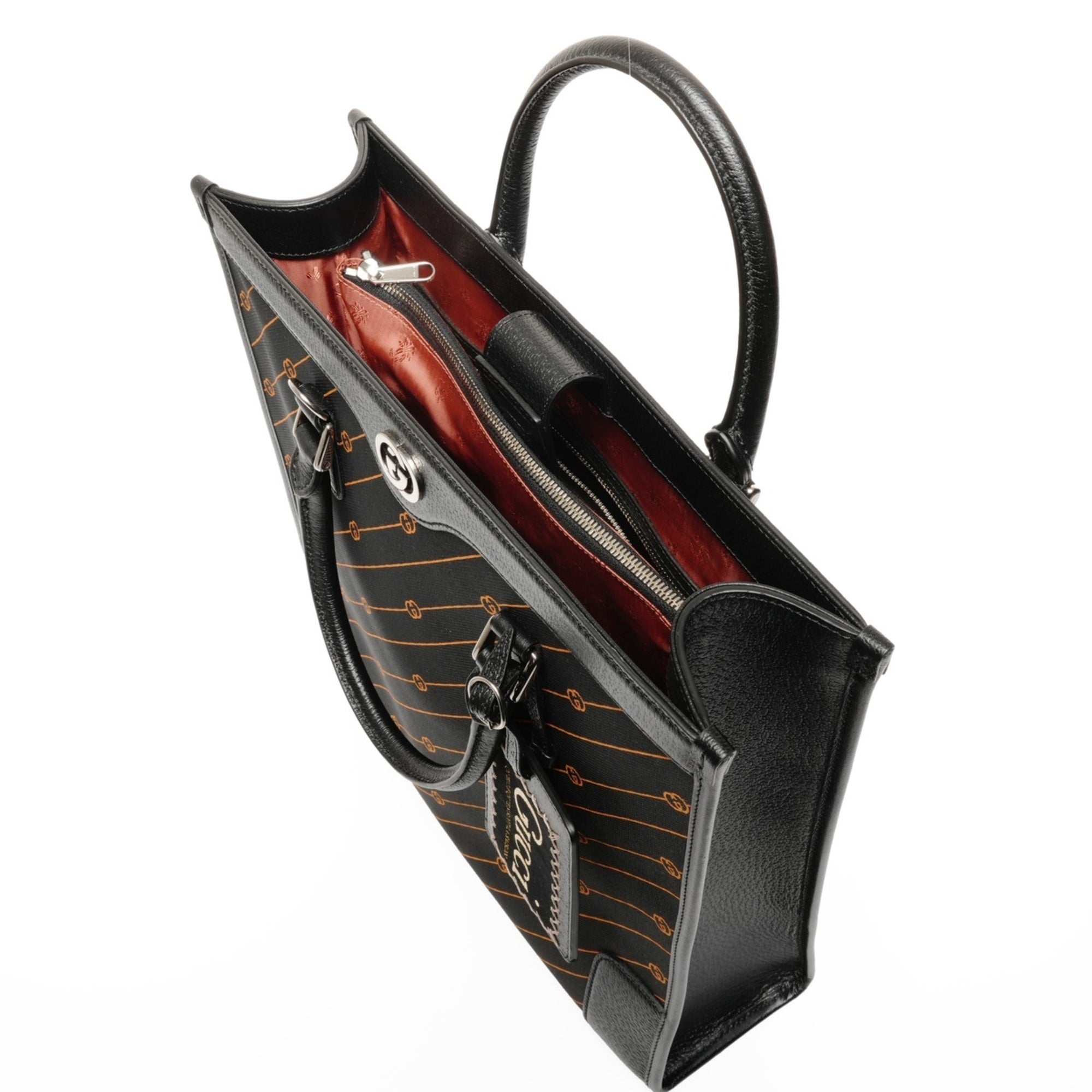 Gucci 2-way leather tote bag in black — Like New