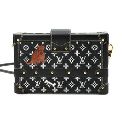 Louis Vuitton Monogram Catgram Petite Malle Shoulder Handbag, Black M44437 — Like New