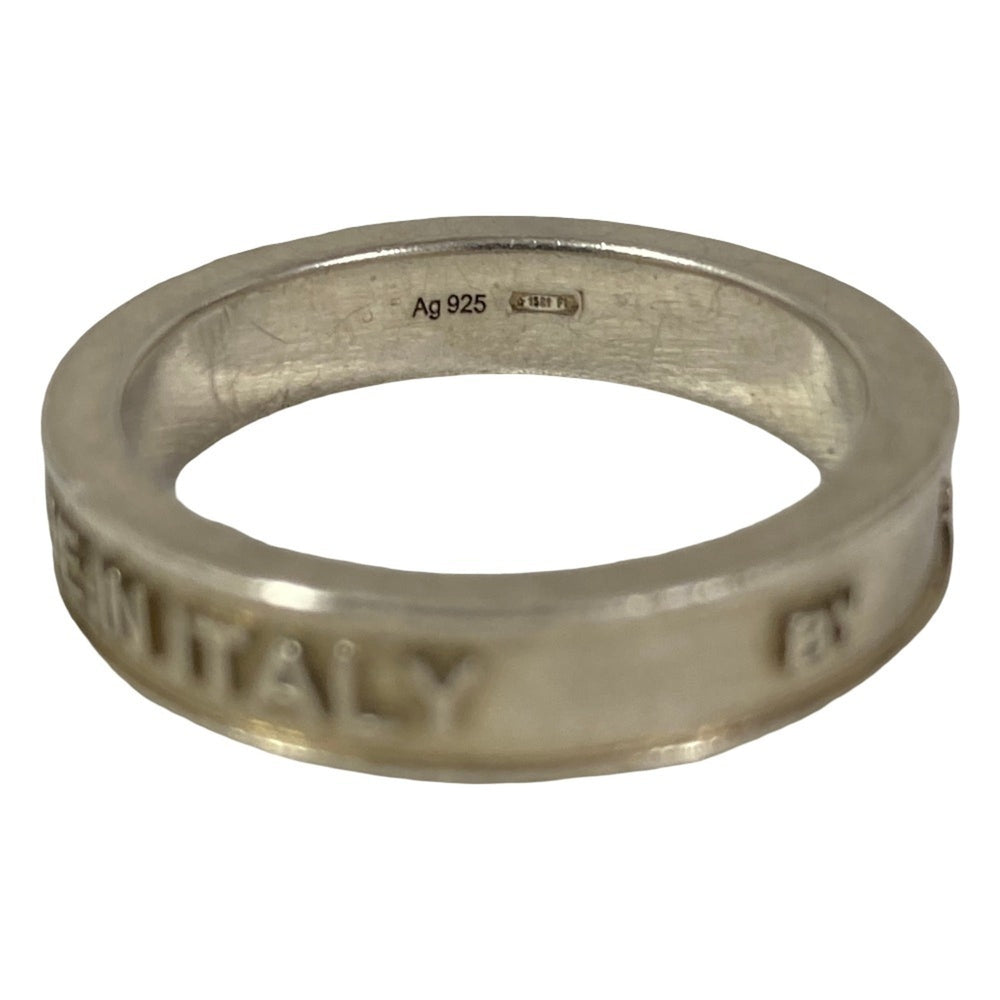 GUCCI Interlocking G Script Logo Ring, 925 Sterling Silver, Size 2, Men's — Like New