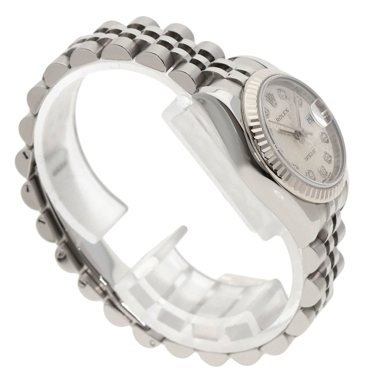 Rolex 179174G Datejust 10-Piece Diamond Watch in Stainless Steel/SS/18K White Gold for Women