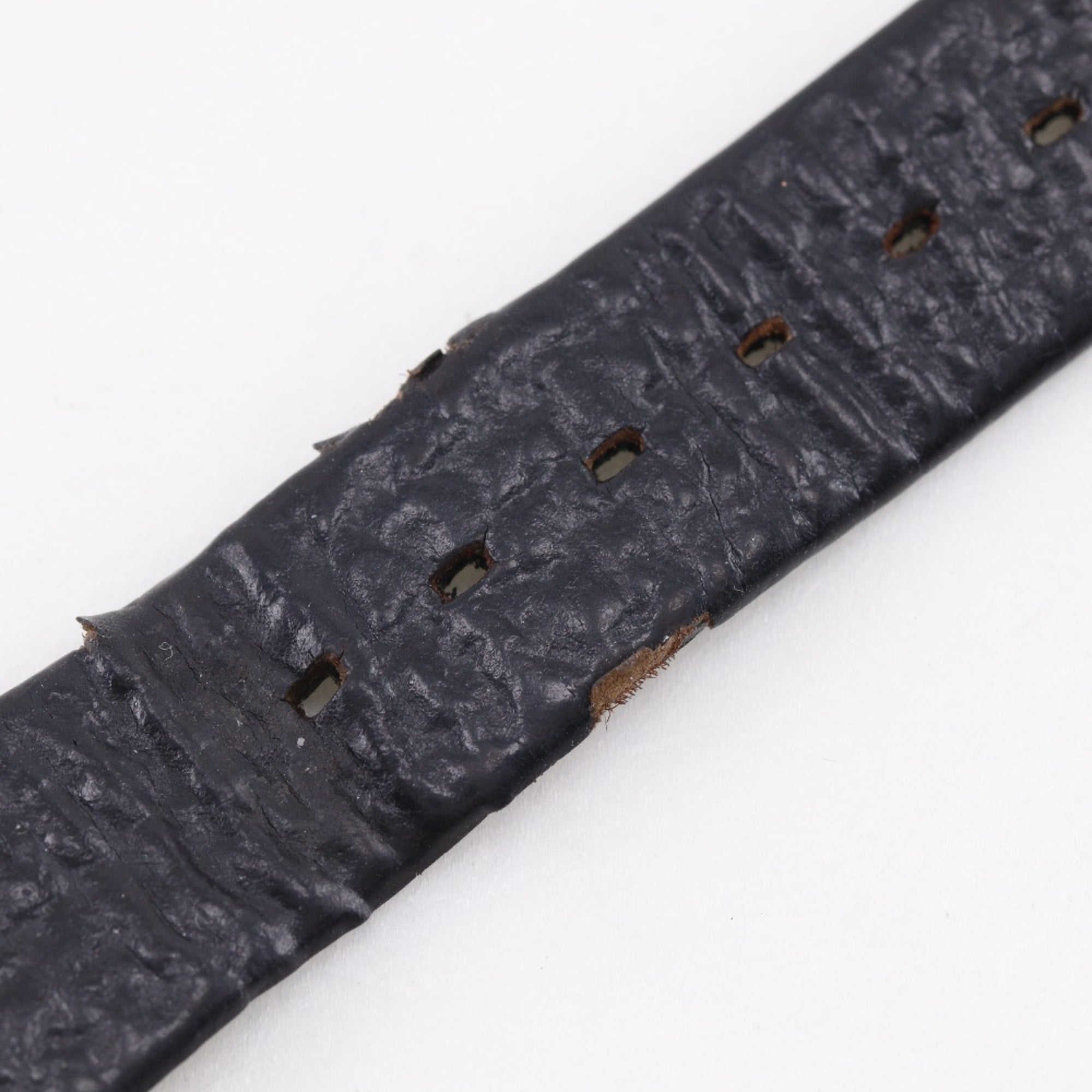 Christian Dior Bakira Watch 47.153-4 Gold Plated x Leather Strap Quartz Analog Black Dial Women's — Good